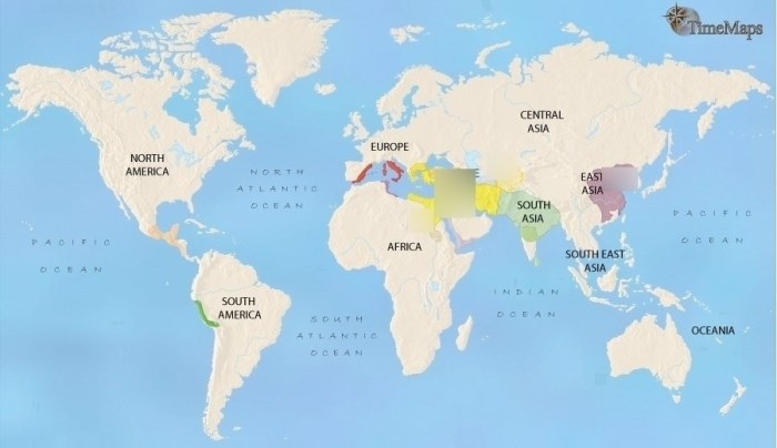 Labeled river valley civilizations map