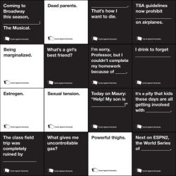 Cards against humanity question generator