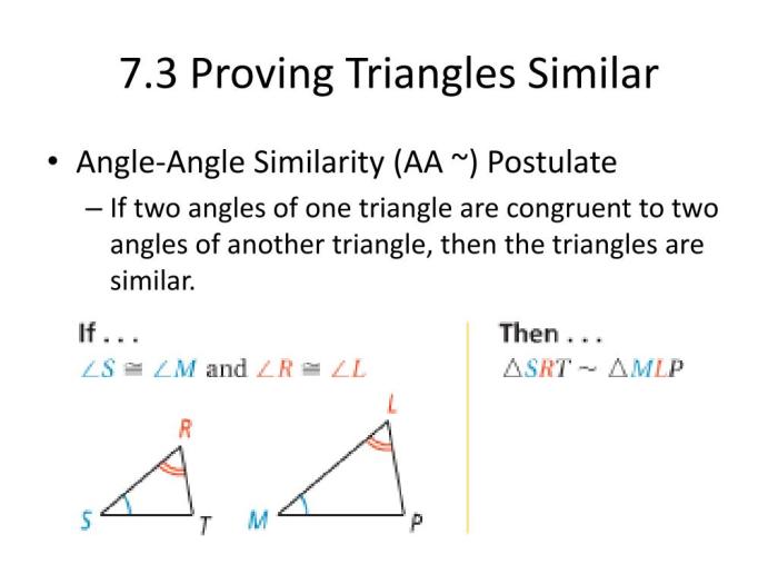 Practice 7 3 proving triangles similar answers